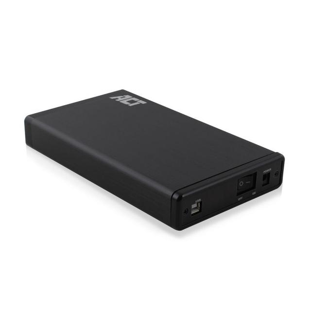 Кутия за твърд диск ACT AC1410, 3.5", SATA / IDE, USB 2.0, Черен