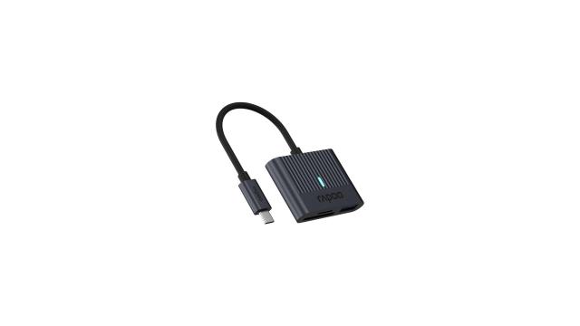 Четец на смарт карти Rapoo UCR-3001, USB-C, Черен