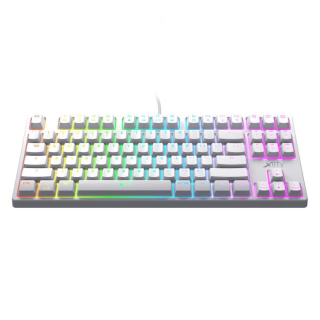 Геймърскa механична клавиатура Xtrfy K4 TKL White RGB Kailh Red Switch, US Layout