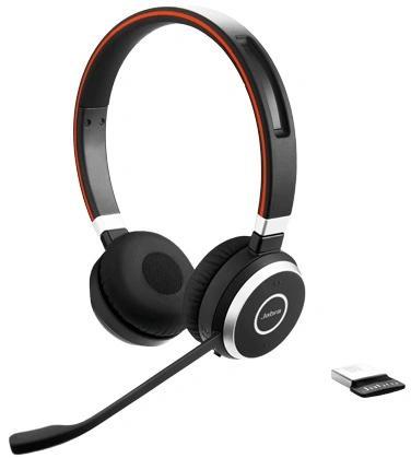 Слушалки  Jabra Evolve 65 SE Link 380a UC Stereo, (98500001-99), безжични, Bluetooth/Wireless, микрофон, Черни