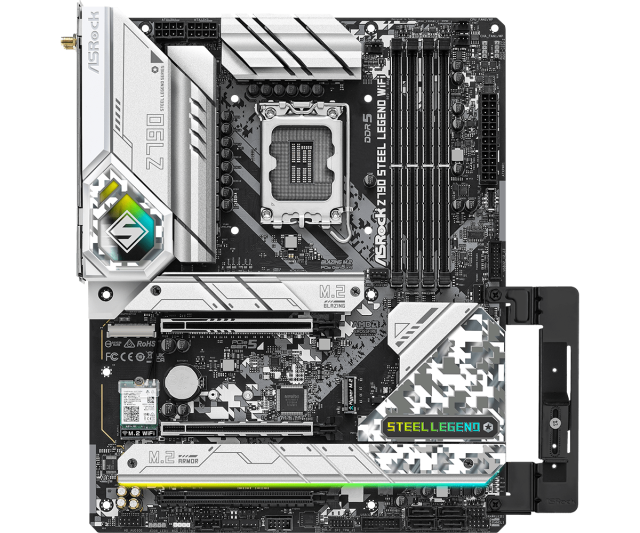 Дънна платка ASROCK Z790 Steel Legend Wi-Fi 6E, LGA 1700, DDR5, PCIe 5.0, ATX