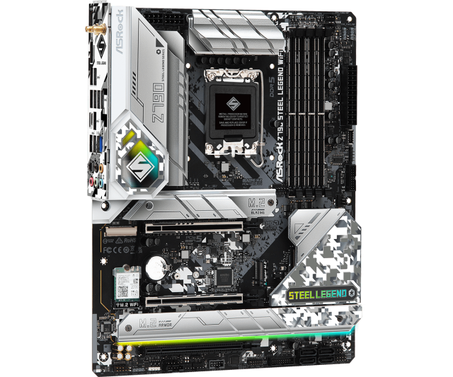 Дънна платка ASROCK Z790 Steel Legend Wi-Fi 6E, LGA 1700, DDR5, PCIe 5.0, ATX