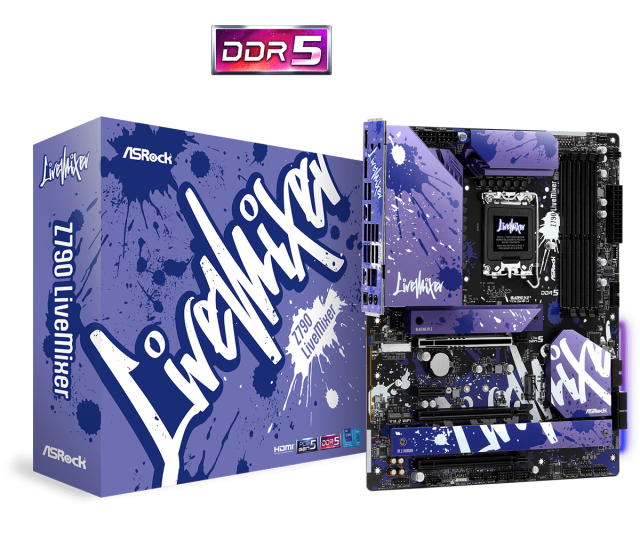 Дънна платка ASROCK Z790 LiveMixer, LGA1700, DDR5, PCIe 5.0 Limited Edition, ATX 