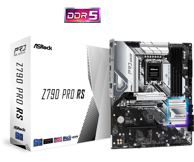 Дънна платка ASROCK Z790 PRO RS, LGA 1700, DDR5, PCIe 5.0, ATX