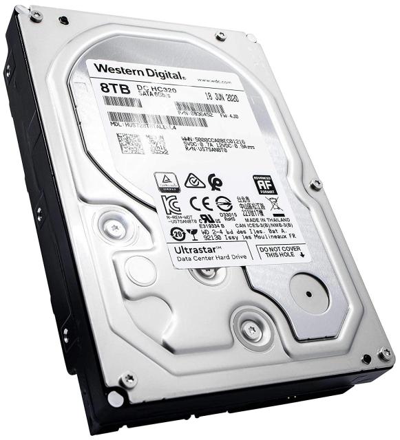 Твърд диск Western Digital Ultrastar HC320 ES, 8TB, 7200rpm, 256MB, SATA 3