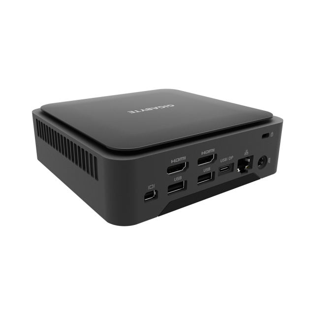 Настолен компютър Gigabyte BRIX BEI7HS-1260, Intel® Core™ i7-1260P, 2 x SO-DIMM DDR4, M.2 SSD, WI-FI 6E + BT 5.2, черно, Free DOS