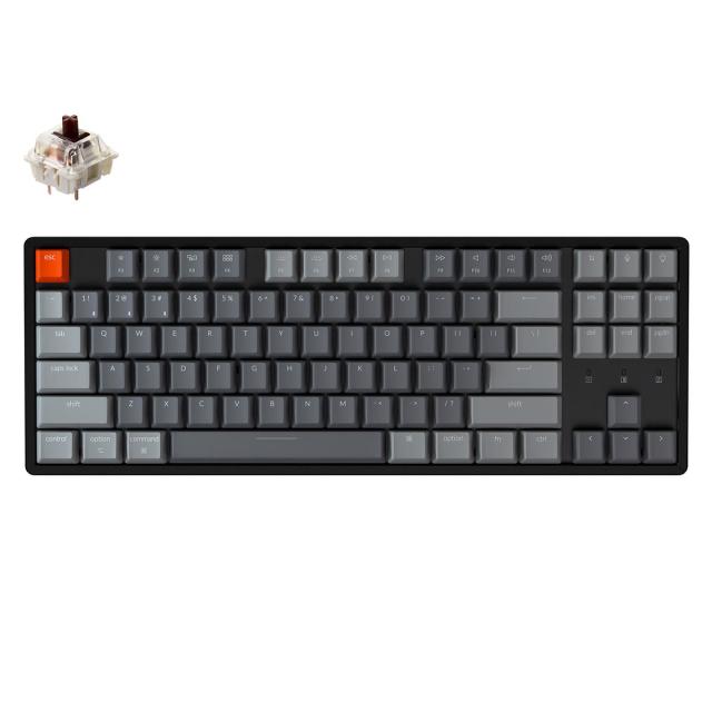 Геймърска Механична клавиатура Keychron K8 Aluminum TKL Gateron Brown Switch RGB LED Gateron Brown Switch ABS