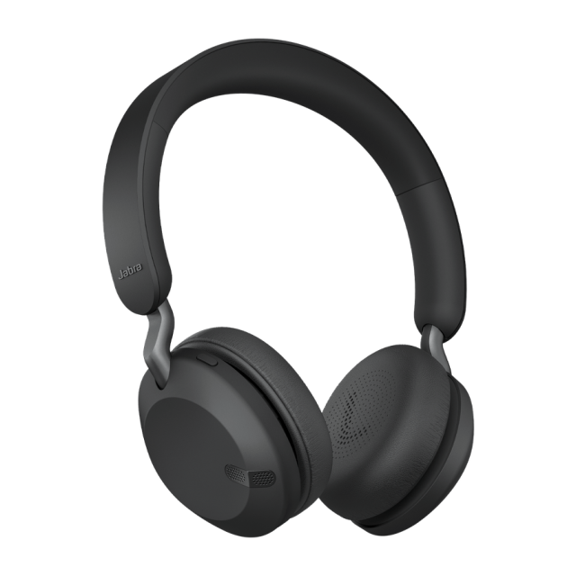 Слушалки Jabra Elite 45h, безжични, Wireless/Bluetooth, микрофон, Черни