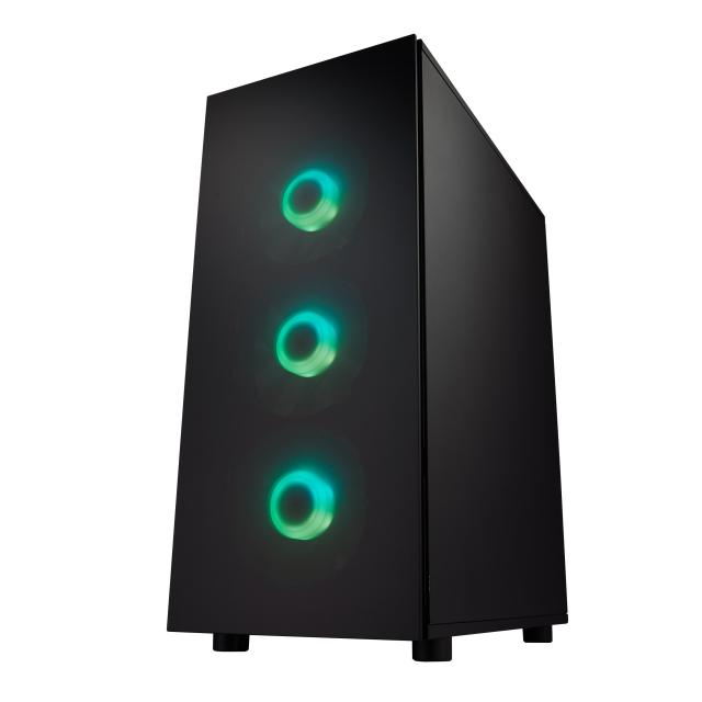 Кутия FSP CMT340 PLUS TG ATX Mid Tower, Черна