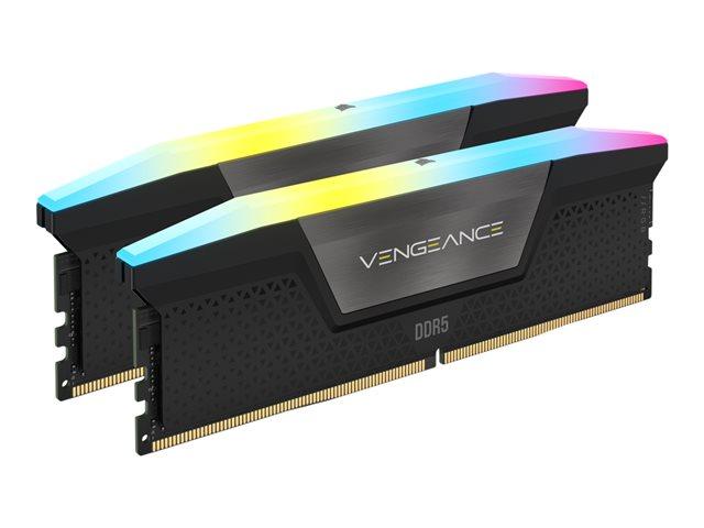 Памет Corsair Vengeance RGB XMP 3.0 Black, 32GB (2x16GB) DDR5 6000MHz, CL36, 1.35V