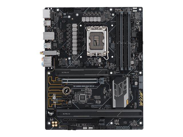 Дънна платка Asus TUF Gaming B660-Plus WIFI D4, B660, LGA 1700, 4 x DDR4, PCI-E 5.0, (DP / HDMI), 4x SATA 6Gb/s, 3x M.2, 1x USB 3.2 Gen 2x2 Type-C, AURA Sync, ATX