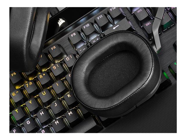 Слушалки Corsair HS55 Surround Carbon, микрофон, гейминг, 3.5 mm jack, Сив