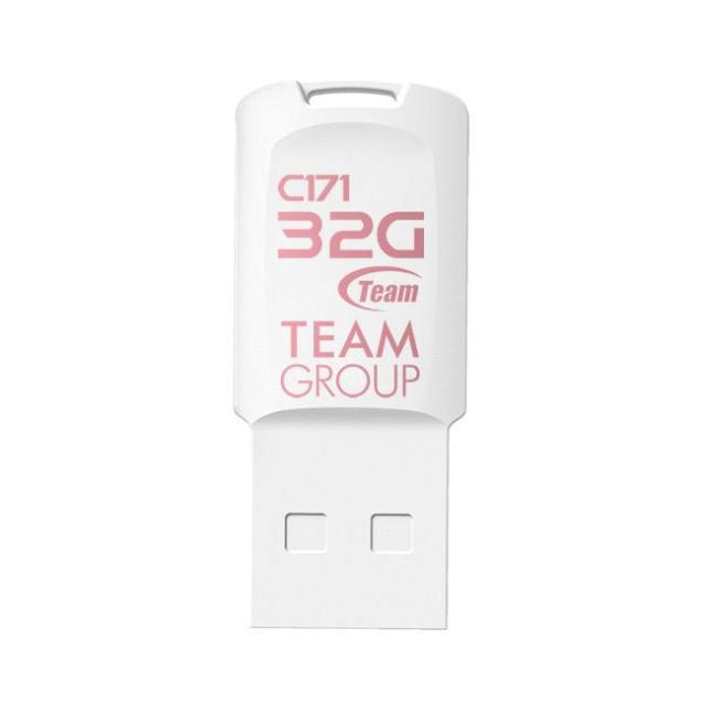 Памет USB Team Group C171, 64GB USB 2.0, Бял