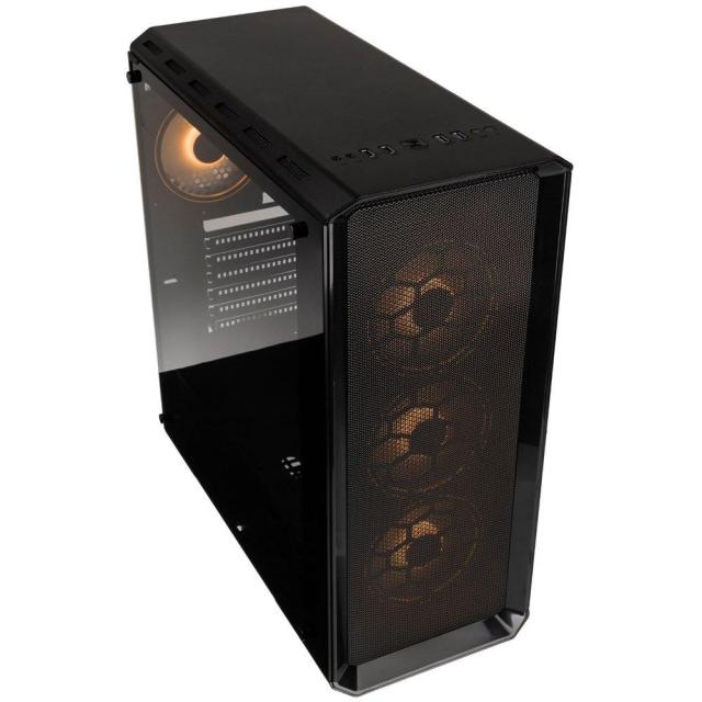 Кутия Kolink Levante V2 ARGB TG Mesh, Mid-Tower, Черен