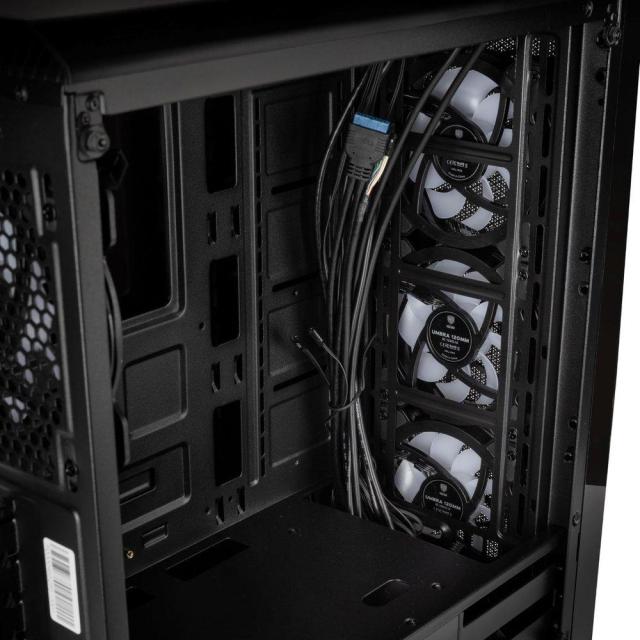 Кутия Kolink Levante V2 ARGB TG Mesh, Mid-Tower, Черен