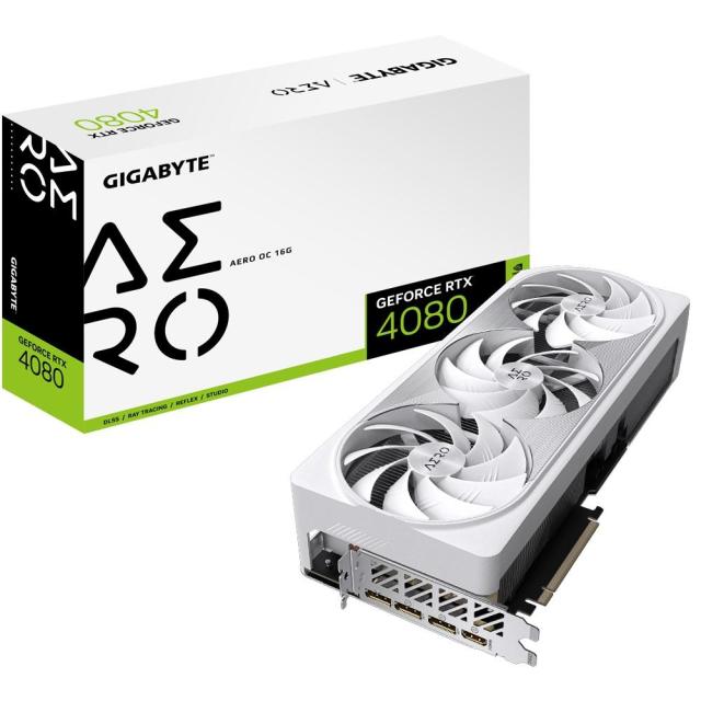 Видео карта GIGABYTE GeForce RTX 4080 AERO OC 16GB GDDR6X  PCI-E 4.0, 256bit, 3 x DisplayPort, 1 x HDMI