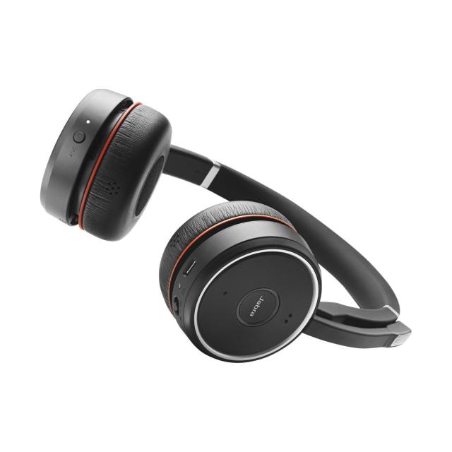 Слушалки Jabra Evolve 75 SME, Link 380a, (98510001-99), Стерео, Bluetooth, Микрофон, Черен