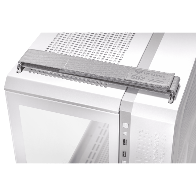 Кутия ASUS TUF Gaming GT502 WHITE EDITION, Mid-Tower