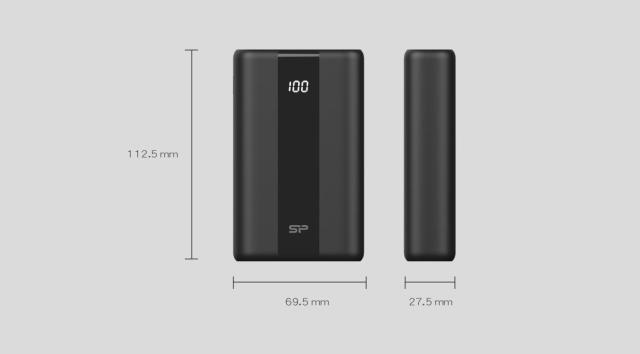 Външна батерия Silicon Power QS55, 20 000 mAh, Черен