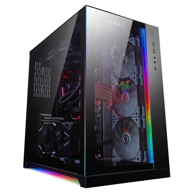 Кутия Lian Li PC-O11 Dynamic Razer Edition Mid-Tower, Tempered Glass, Черно