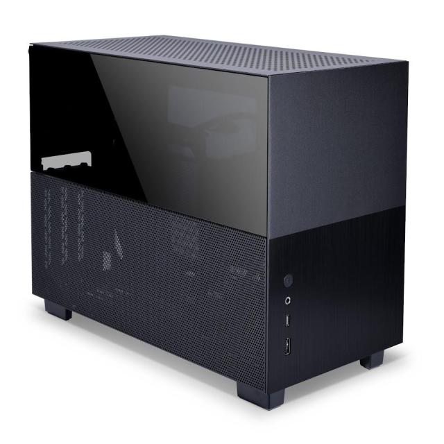 Кутия Lian Li Q58X4 PCIE 4.0 TG Black ITX Mini Tower