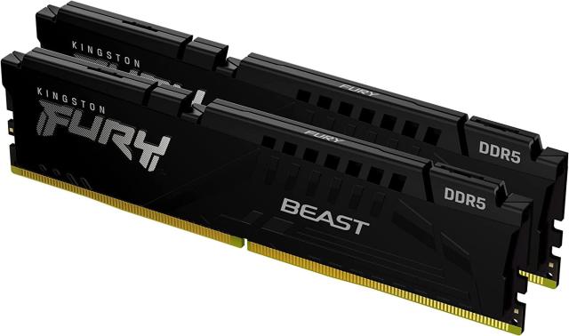 Памет Kingston FURY Beast Black 16GB(2x8GB) DDR5,4800MHz, CL38, KF548C38BBK2-16