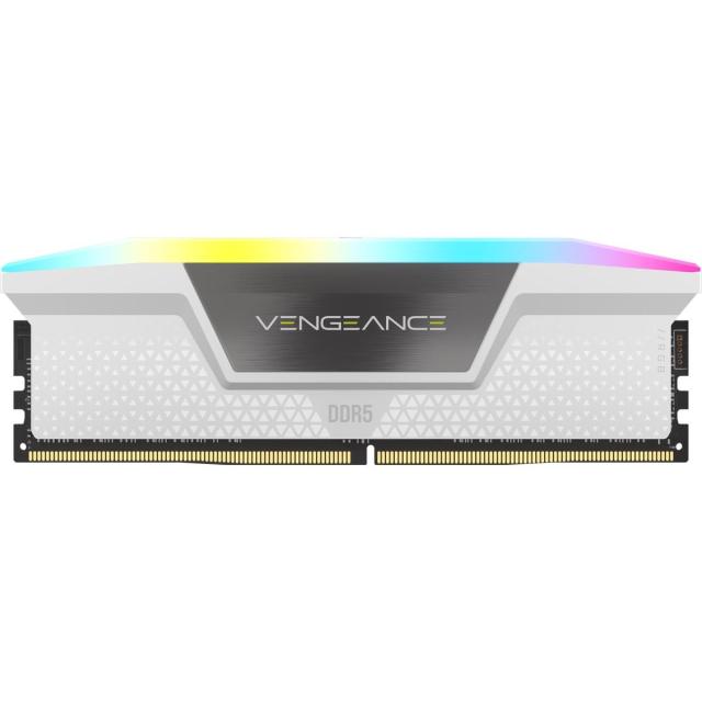 Памет Corsair Vengeance White RGB K2, 32GB (2x16GB), DDR5, 5600MHz, CL36