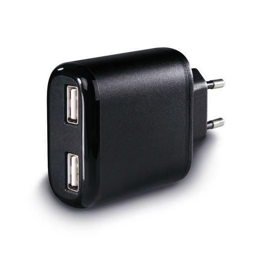 Зарядно Hama, 2x USB, 4.8 A, черно