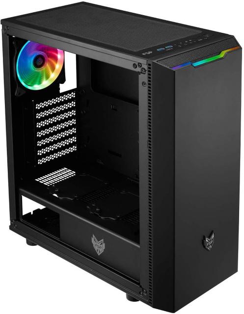 Кутия FSP Group CMT350 ARGB Gaming TG, 2 x USB 3.0, 1x HD Audio, ATX, Черен