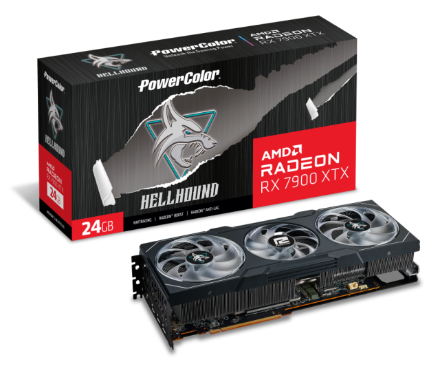 Видео карта Powercolor AMD RADEON HELLHOUND RX 7900 XTX OC 24GB GDDR6, 384-bit, 3 x DP, HDMI