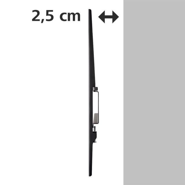 Стенна стойка Hama FIX, 3 звезди, 191 см (75"), До 60 кг, Черна