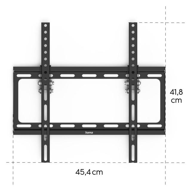 Стенна стойка Hama TILT, 165 см (65"), Черна