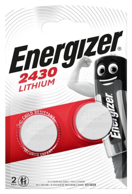 Батерия литиева ENERGIZER CR2430, 3V,  2 бр. в блистер, цена за 2 батерии