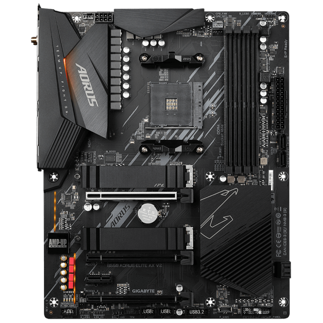 Дънна платка Gigabyte B550 AORUS ELITE AX V2, AM4, B550, DDR4, PCI-E 4.0 (DP/HDMI), 4 x SATA 6Gb/s, 2 x M.2, 2 x USB 3.2 Gen 2, RGB Fusion 2.0, ATX