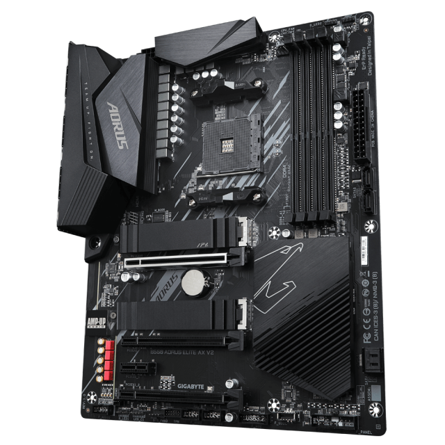Дънна платка Gigabyte B550 AORUS ELITE AX V2, AM4, B550, DDR4, PCI-E 4.0 (DP/HDMI), 4 x SATA 6Gb/s, 2 x M.2, 2 x USB 3.2 Gen 2, RGB Fusion 2.0, ATX