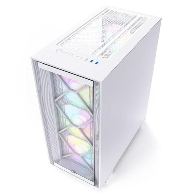 Кутия MONTECH AIR 1000 Premium ARGB, TG, 1 x USB2.0, 2 x USB3.0, Mid-Tower, ATX, Бяла