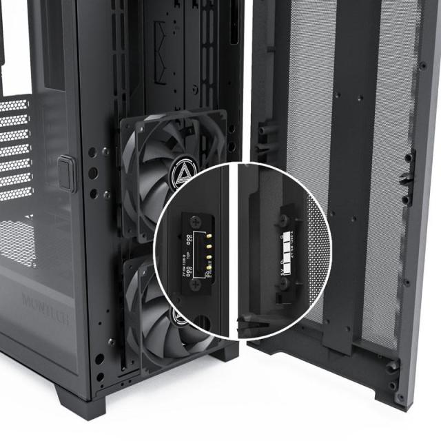 Кутия MONTECH SKY ONE Lite RGB, TG, 1 x Type-C, 2 xUSB3.0, Mid-Tower, ATX. Черна