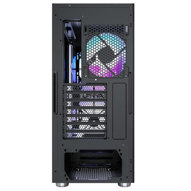 Кутия MONTECH AIR X MESH 200mm ARGB, Tempered Glass, 1 x USB2.0, 2 x USB3.0, Mid-Tower, ATX, Черна