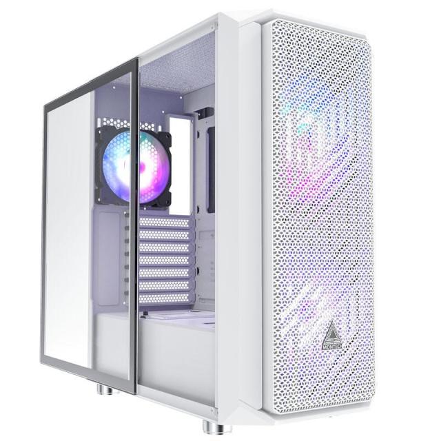 Кутия MONTECH AIR X MESH 200mm ARGB, Tempered Glass, 1 x USB2.0, 2 x USB3.0, Mid-Tower, ATX, Бял