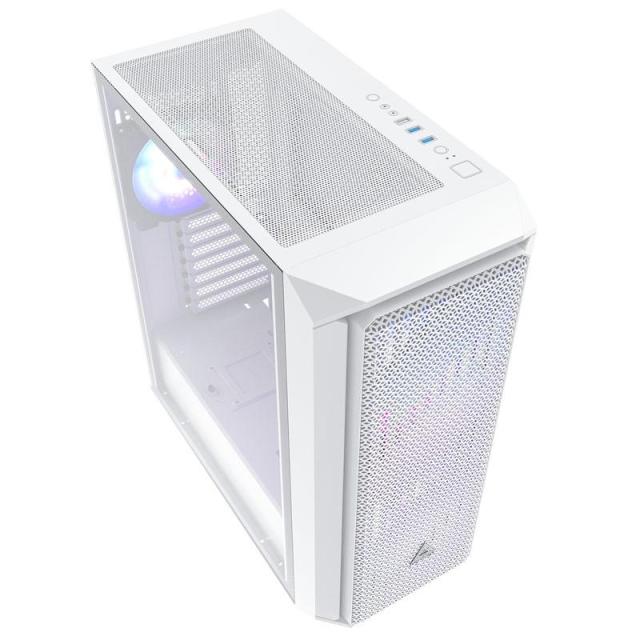 Кутия MONTECH AIR X MESH 200mm ARGB, Tempered Glass, 1 x USB2.0, 2 x USB3.0, Mid-Tower, ATX, Бял