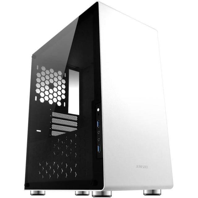 Кутия Jonsbo U4, TG, 2 x USB 3.0, 2 x HD-Audio, Mid-Tower ATX, Бяла