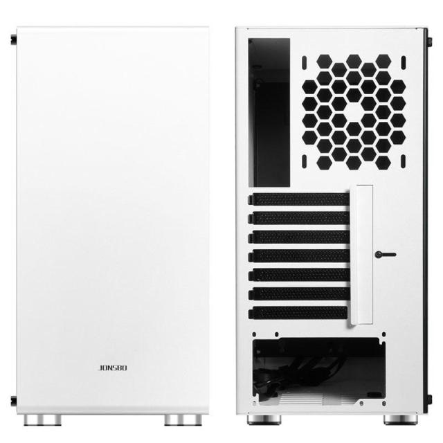 Кутия Jonsbo U4, TG, 2 x USB 3.0, 2 x HD-Audio, Mid-Tower ATX, Бяла