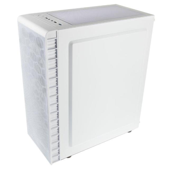 Кутия Kolink Observatory Lite Mesh RGB, 1 x USB 3.0, 2 x USB 2.0, HD Audio,  Mid-Tower ATX, Бял