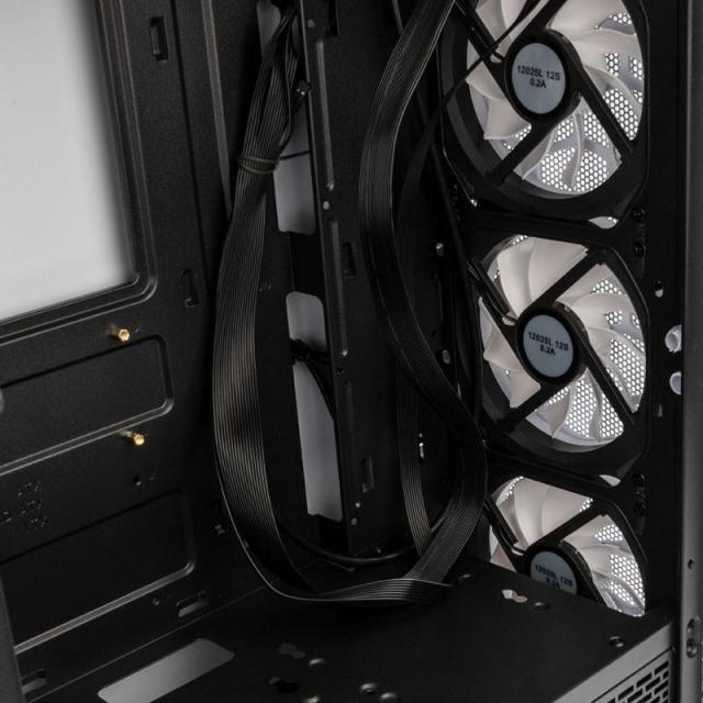 Кутия Kolink Observatory Lite Mesh RGB, 1 x USB 3.0, 2 x USB 2.0, HD Audio,  Mid-Tower ATX, Бял