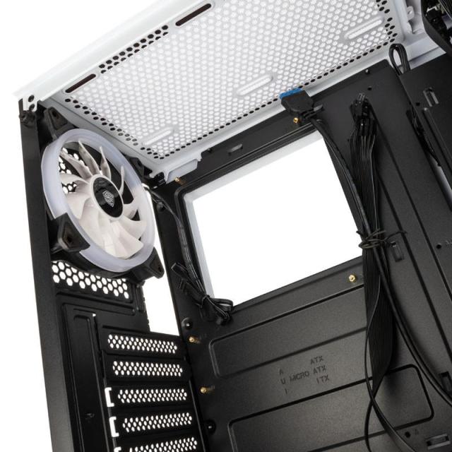 Кутия Kolink Observatory Lite RGB, 1 x USB 3.0, 2 x USB 2.0, HD Audio Mid-Tower ATX, Бял