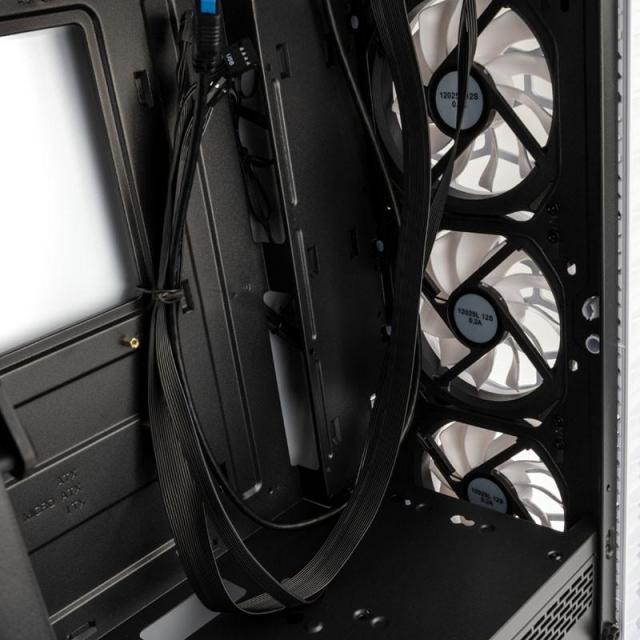 Кутия Kolink Observatory Lite RGB, 1 x USB 3.0, 2 x USB 2.0, HD Audio Mid-Tower ATX, Бял