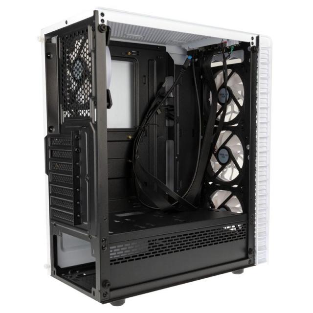 Кутия Kolink Observatory Lite RGB, 1 x USB 3.0, 2 x USB 2.0, HD Audio Mid-Tower ATX, Бял