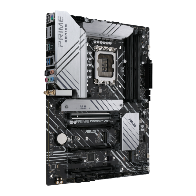Дънна платка ASUS PRIME Z690-P WIFI, LGA 1700, ATX, DDR5, PCIe 5.0, (DP, HDMI),  4 x SATA 6Gb/s, 3 x M.2, 1 x USB 3.2 Gen 2x2 Type-C, Wi-Fi 6, Bluetooth, Aura Sync RGB, ATX