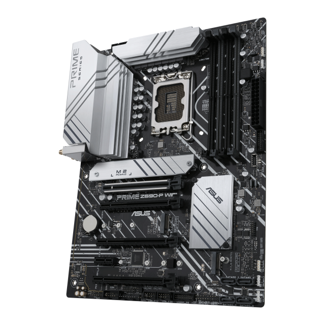 Дънна платка ASUS PRIME Z690-P WIFI, LGA 1700, ATX, DDR5, PCIe 5.0, (DP, HDMI),  4 x SATA 6Gb/s, 3 x M.2, 1 x USB 3.2 Gen 2x2 Type-C, Wi-Fi 6, Bluetooth, Aura Sync RGB, ATX