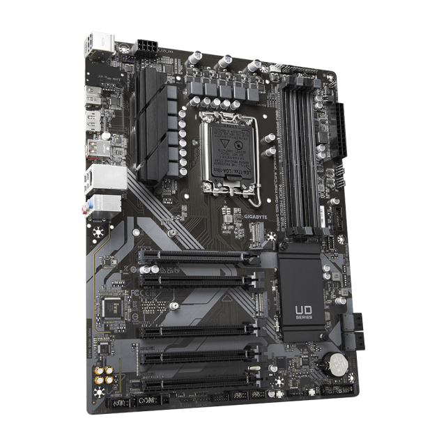 Дънна платка GIGABYTE B760 DS3H, LGA1700, 4 x DDR4, (DP/HDMI), 4 x SATA 6Gb/s, 2 x M.2, 1 x USB Type-C, ATX 